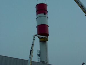 Réalisation et pose de silencieux cylindrique de cheminée