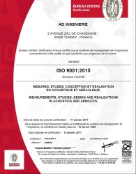 Certificat ISO9001 version 2015 Ad ingénierie .2017 2020